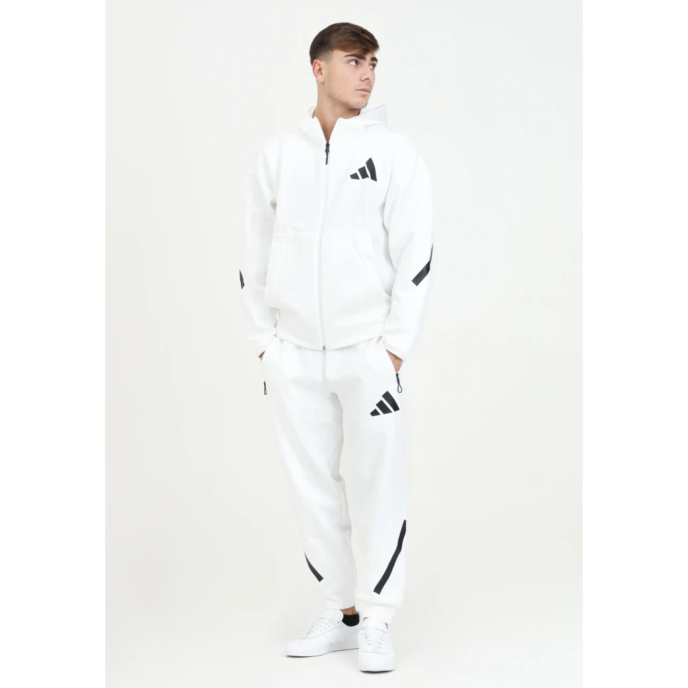 Adidas Teamwork Geïnspireerde Witte Sportieve Broek White Heren