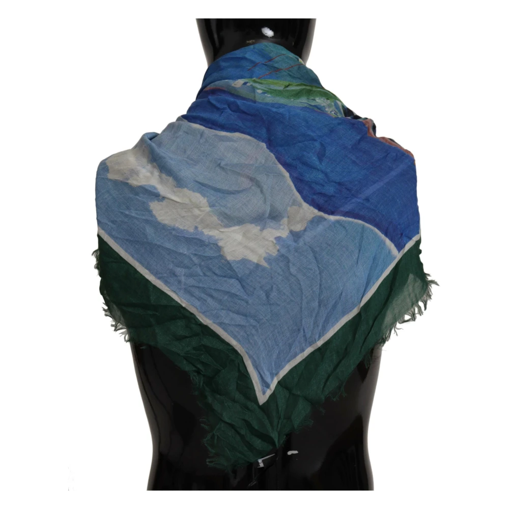 Dolce & Gabbana Luxe Sorrento Logo Zijden Sjaal Multicolor Dames