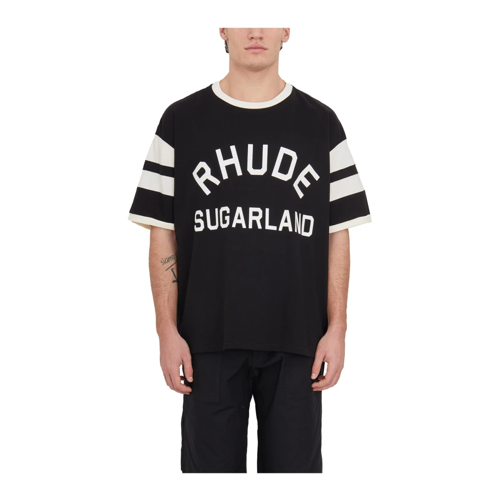 Rhude T-shirt met ronde hals Black Heren