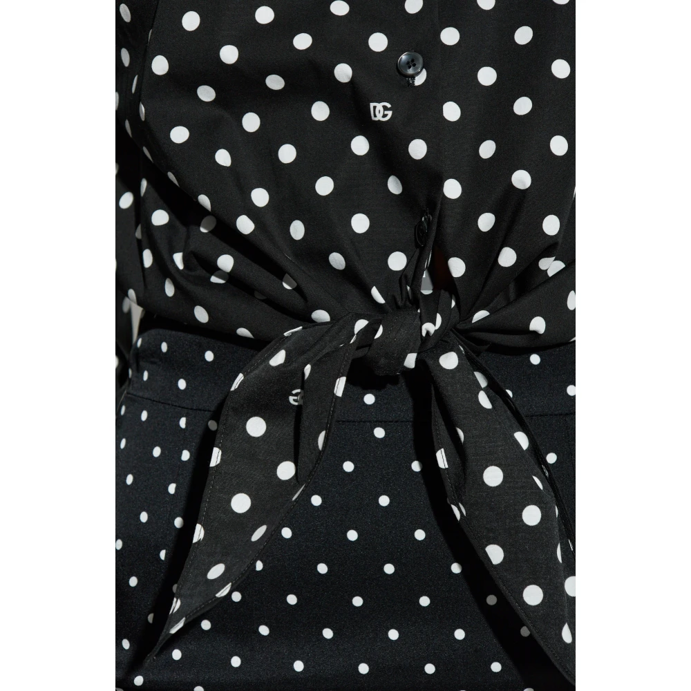Dolce & Gabbana Shirt met polka dot patroon Black Dames
