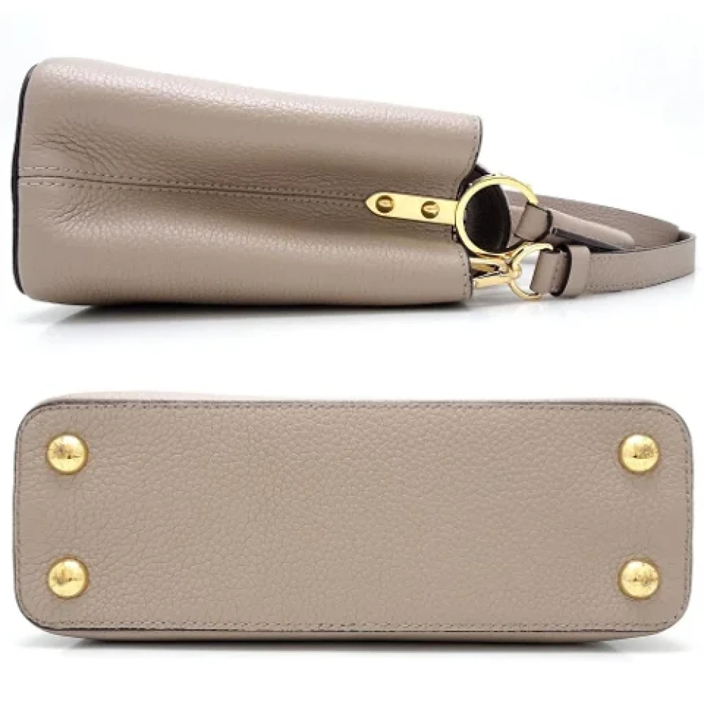 Louis Vuitton Vintage Pre-owned Leather handbags Gray Dames