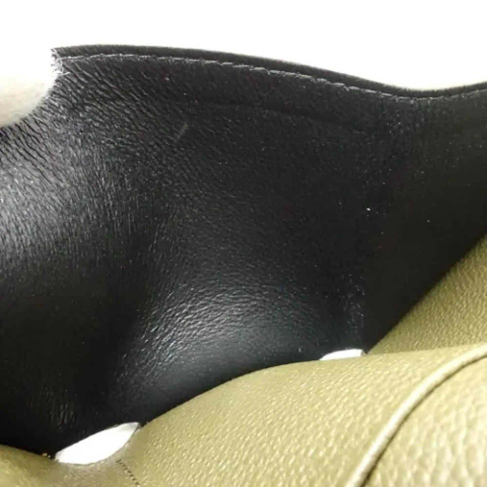Saint Laurent Vintage Pre-owned Leather wallets Green Dames