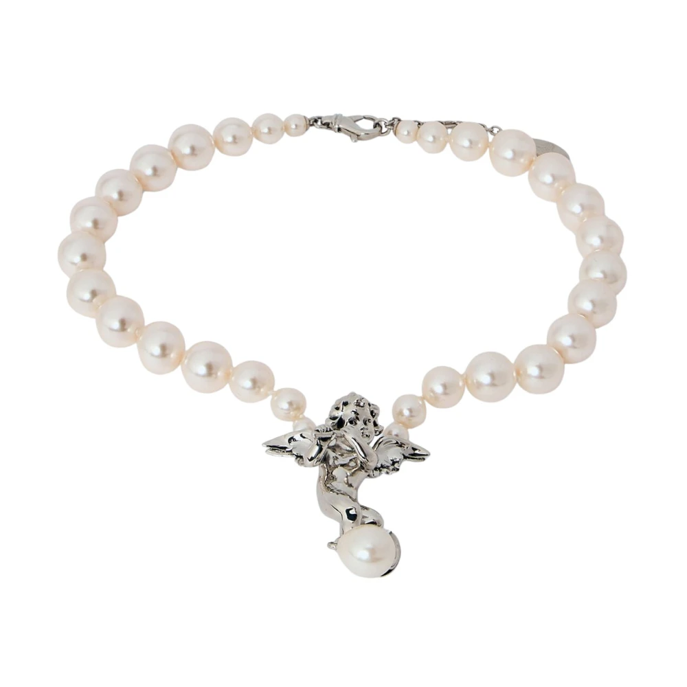 Vivienne Westwood Putti Large Pearl Necklace - Female - Necklaces - White - One Size - Accessories - Image 3