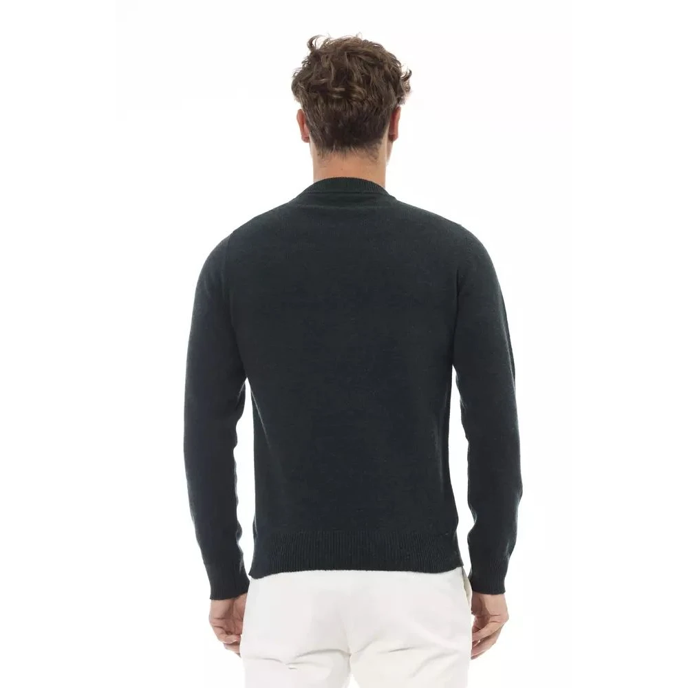 Alpha Studio Elegante Groene Wollen Trui Green Heren