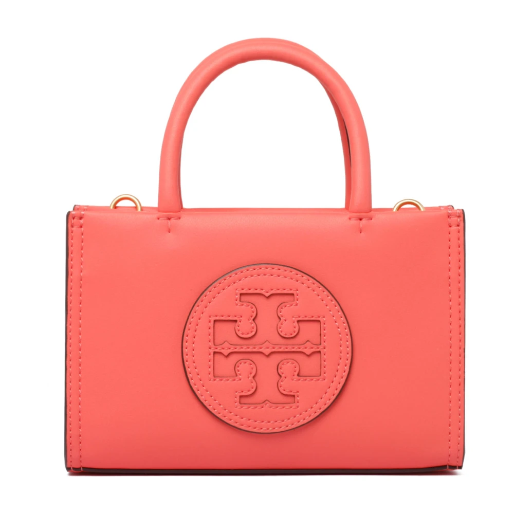 TORY BURCH Roze Leren Handtas met Verborgen Sluiting Pink Dames