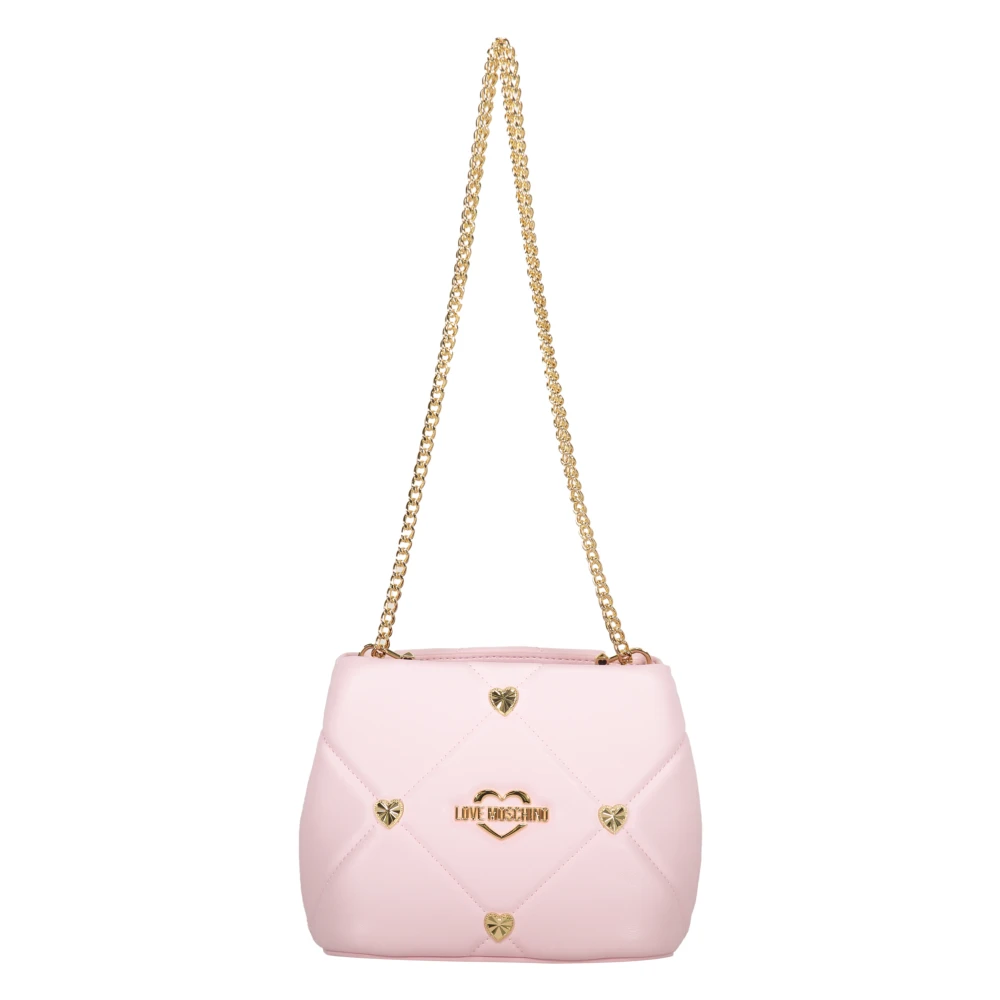 Love Moschino Gewatteerde Handtas met Afneembare Kettingriem Pink Dames