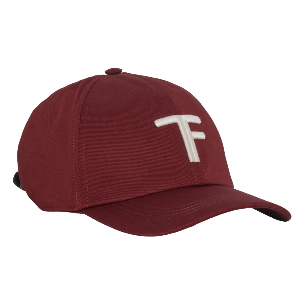 Tom Ford Men's Red Hats & Caps, M, Logo Baseball Cap
