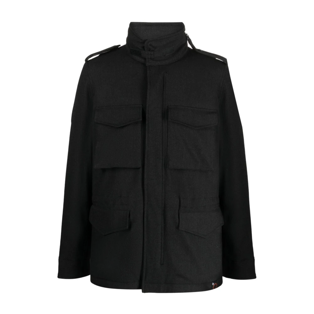 Aspesi Field jacket met ritssluiting Black Heren