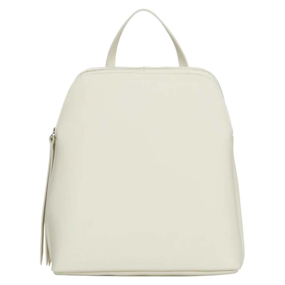 Estro Dames Melkachtig-Beige Rugzak gemaakt van Echt Leer Er00115040 Beige Dames