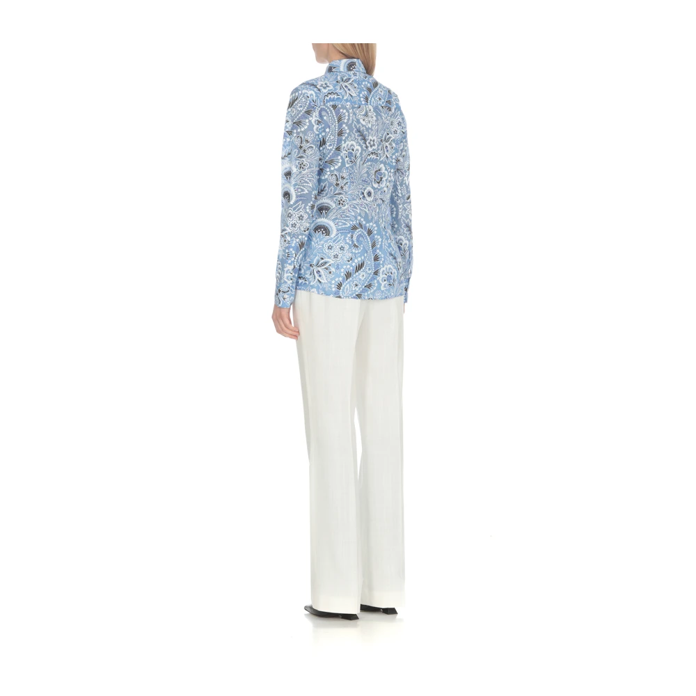 ETRO Casual Shirts Blue Dames