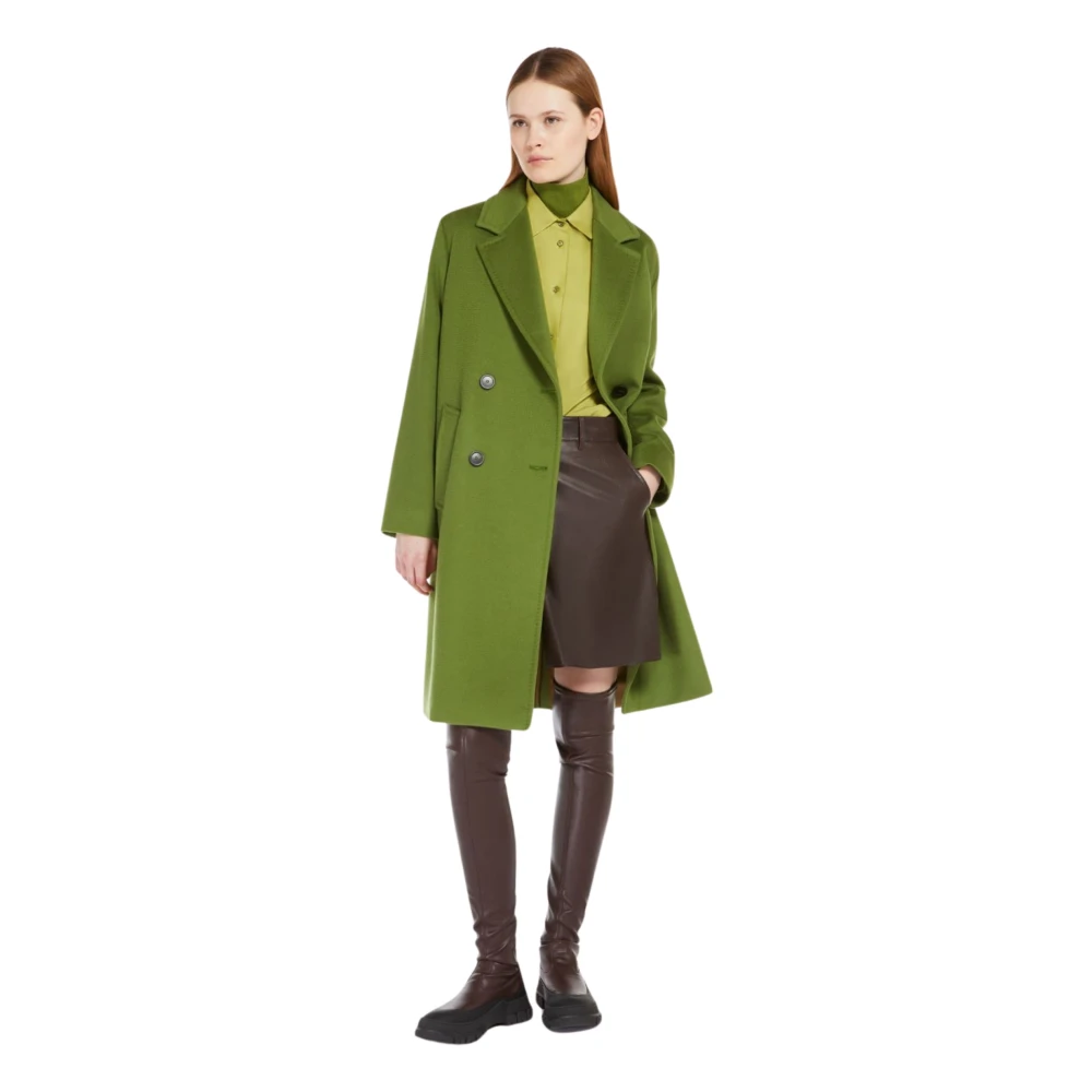 Max Mara Weekend Groene zijden overhemd met lange mouwen Green Dames