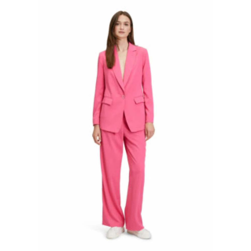 Betty & Co Blazer Lang Single-Breasted 1 1 Mouw 211_41843205_4198 Pink Dames