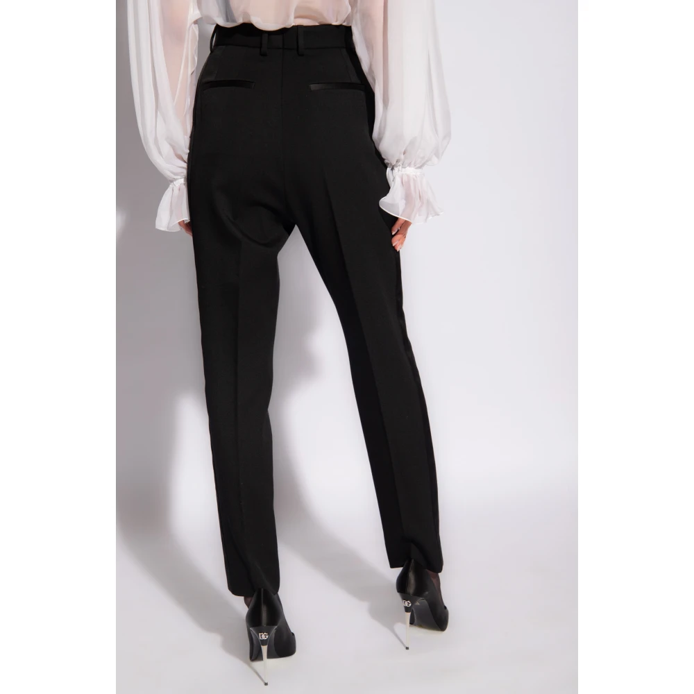 Dolce & Gabbana Zijstreep broek Black Dames