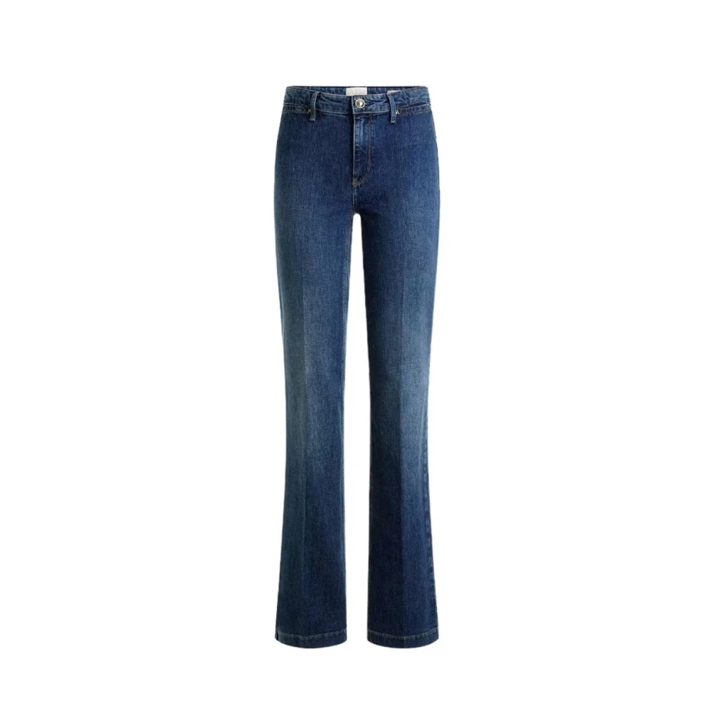 Guess Sexy Straight Marina Jeans Hoge Taille Licht Knie Distress Blue Dames
