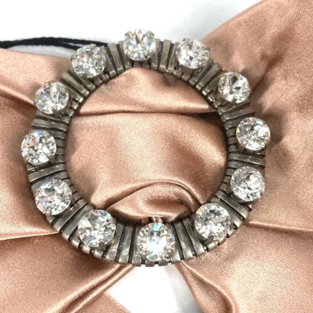 Miu Pre-owned Leather hair-accessories Pink Dames