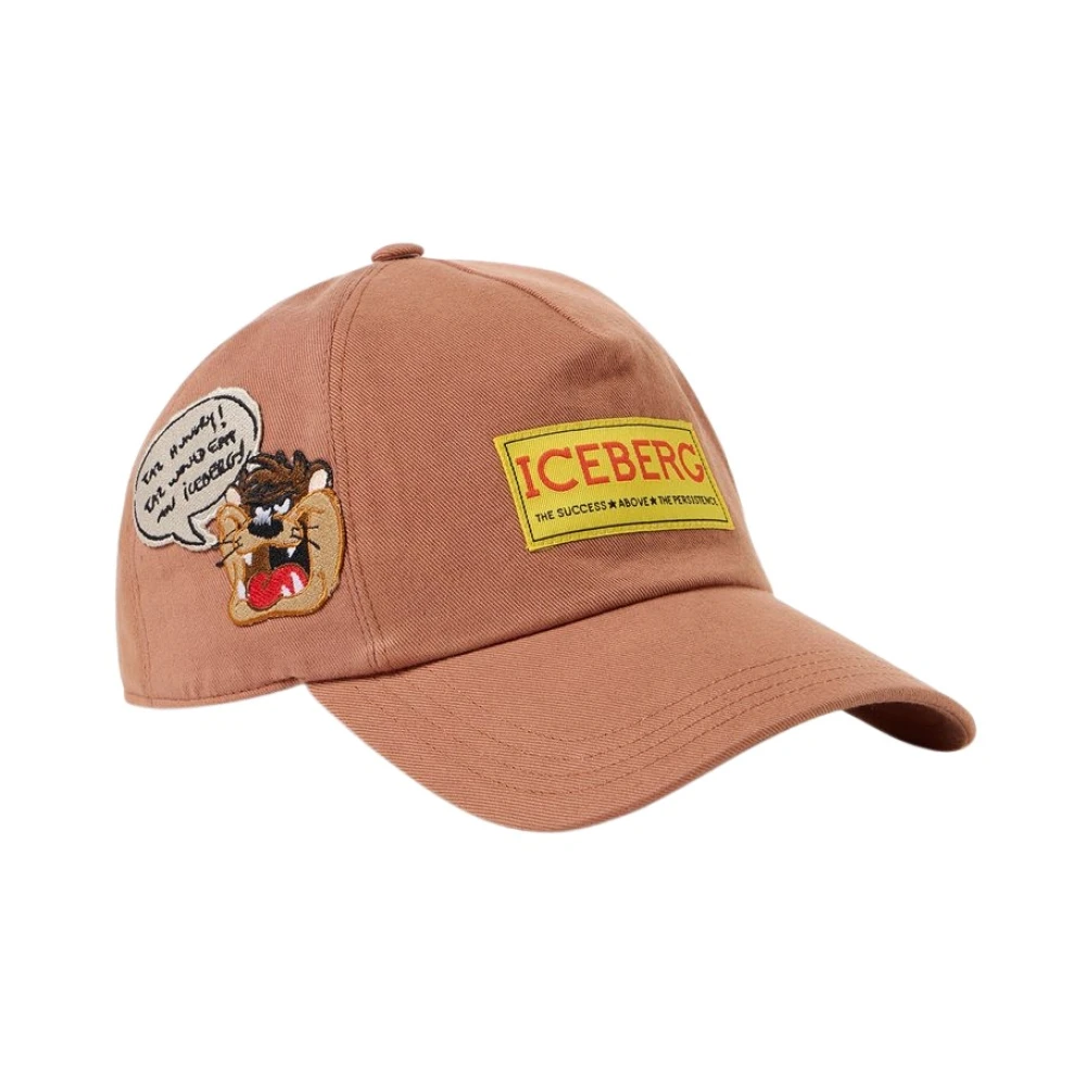 Iceberg Looney Tunes patch coccio-gekleurde gabardine baseballpet Brown Heren