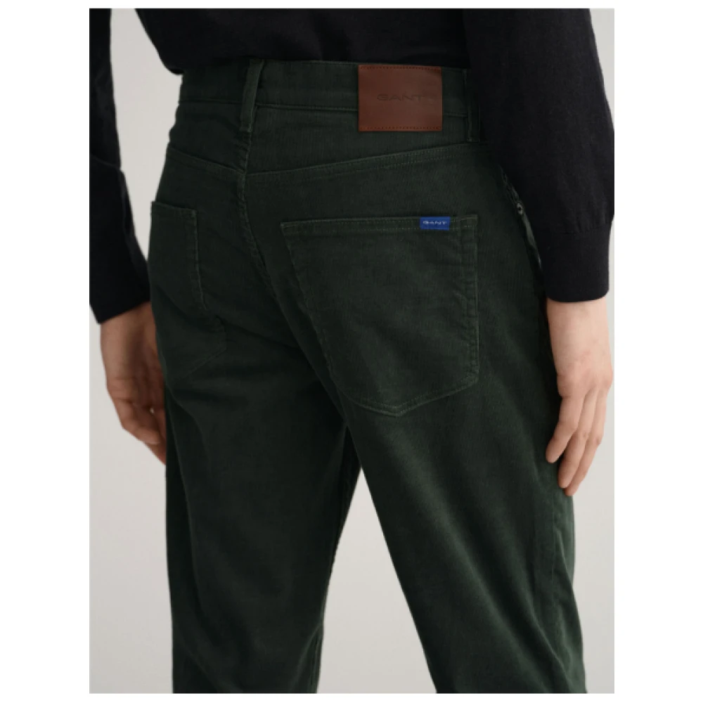 Gant Slim Velvet Hayes Broek Green Heren