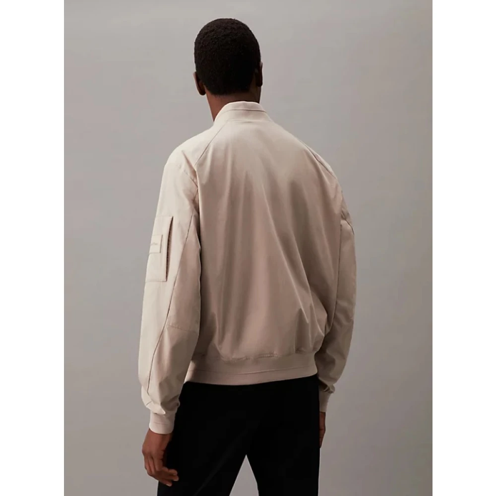 Calvin Klein Overshirt- CK Rec. Cotton Nylon Beige Heren