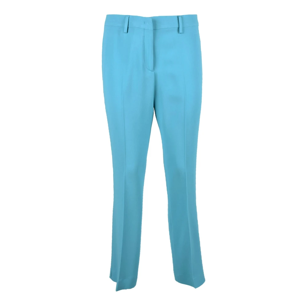 ETRO Elegante Viscose Blend Broek Blue Dames