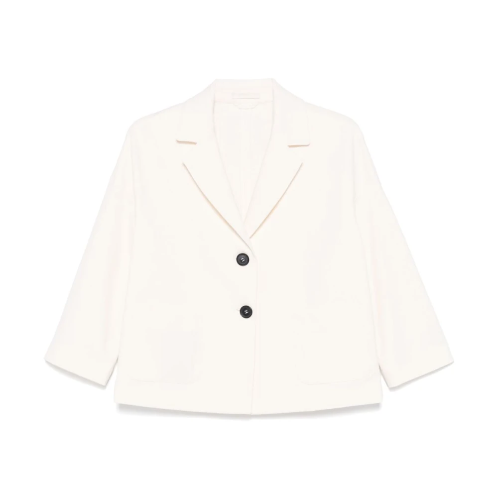 Circolo 1901 Witte Drop Shoulder Jas Italiaanse Stijl White Dames