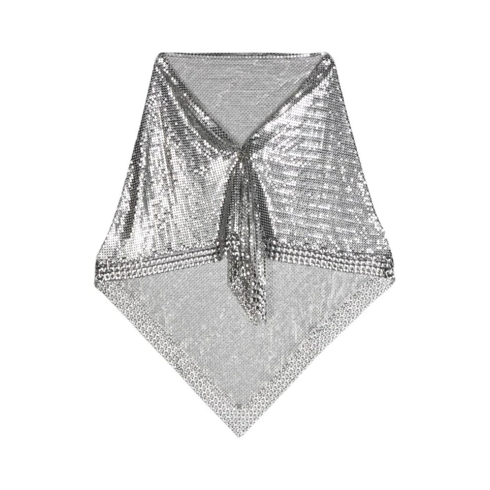 Paco Rabanne Metallic Finish Sjaal Gray Dames