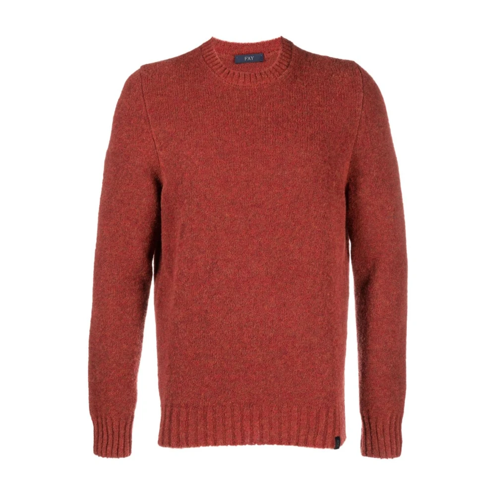Fay Chique Sweater Modellen Brown Heren