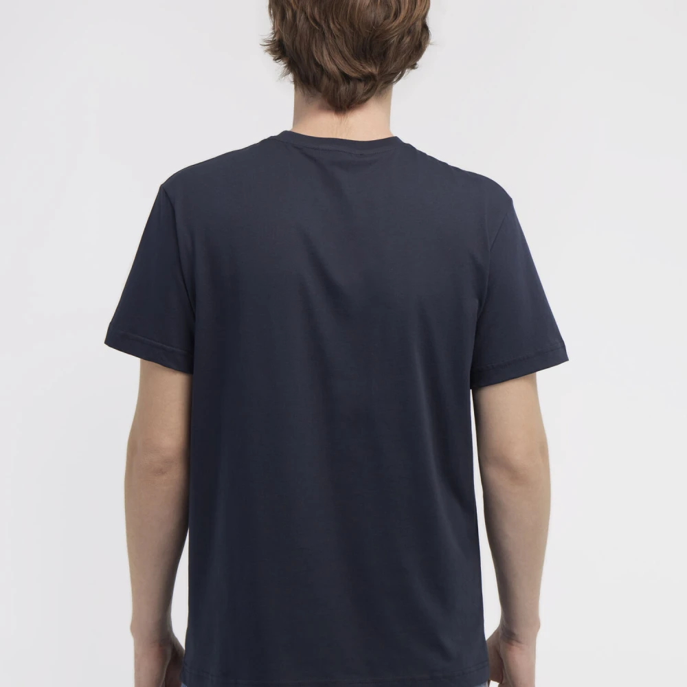 Roberto Cavalli T-shirt met Jaguar-logo en print Blue Heren