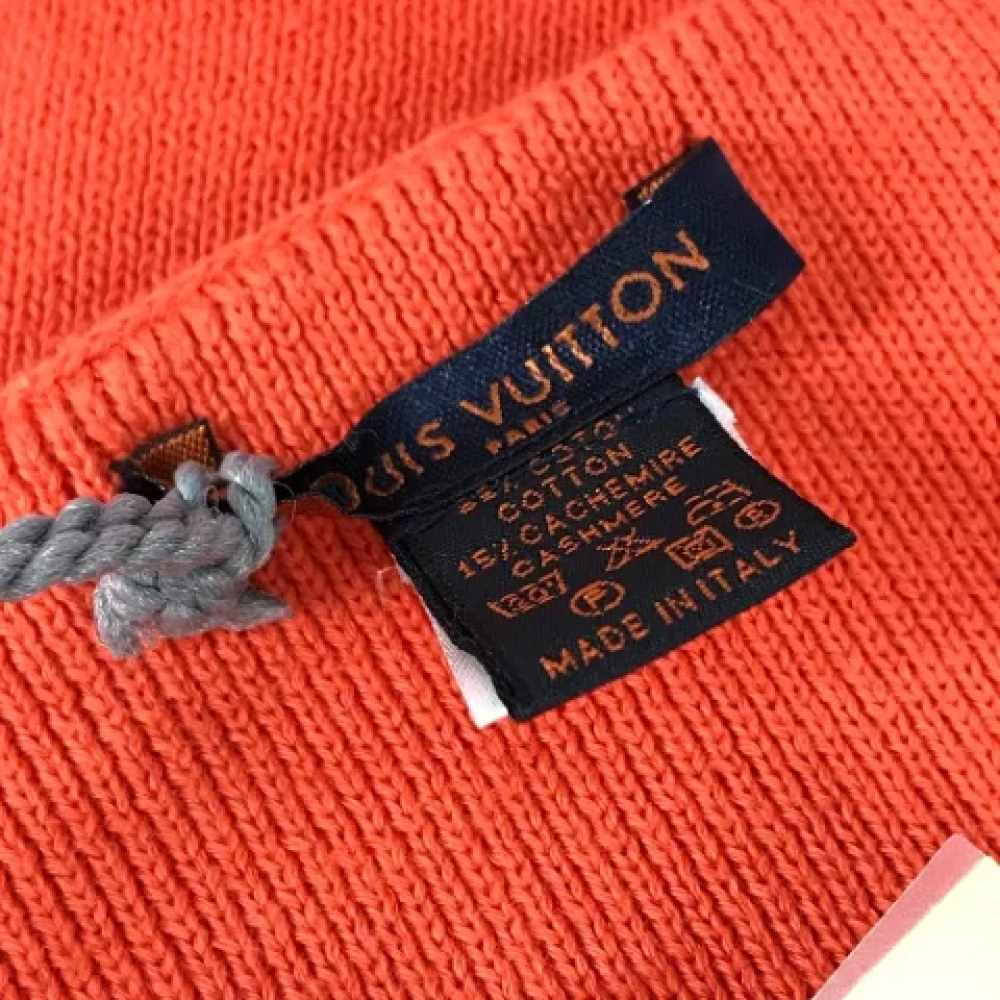 Louis Vuitton Vintage Pre-owned Cotton scarves Orange Dames