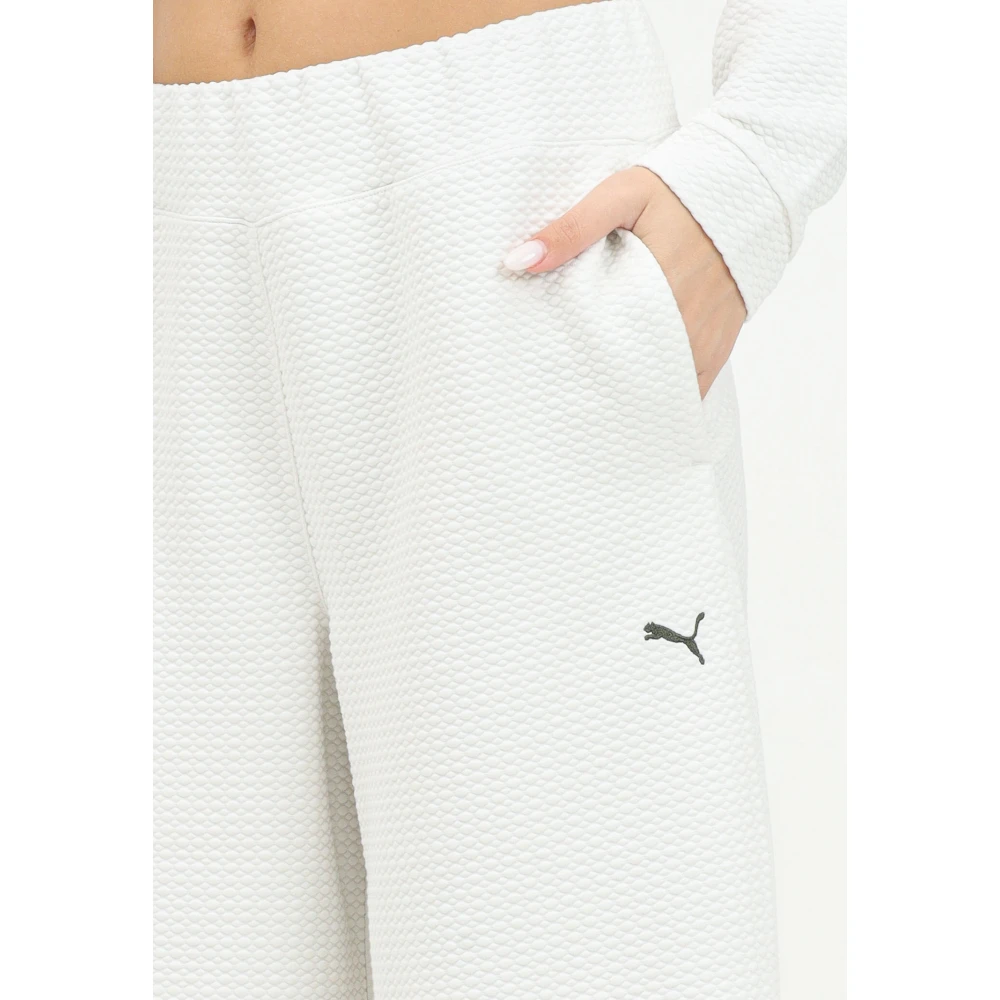 Puma Studio Textured Wijde Pijp Broek Gray Dames