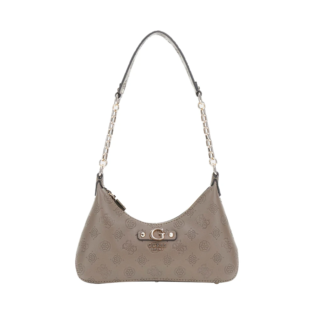 Guess Elegante Grijze Handtas met Gouden Details Beige Dames