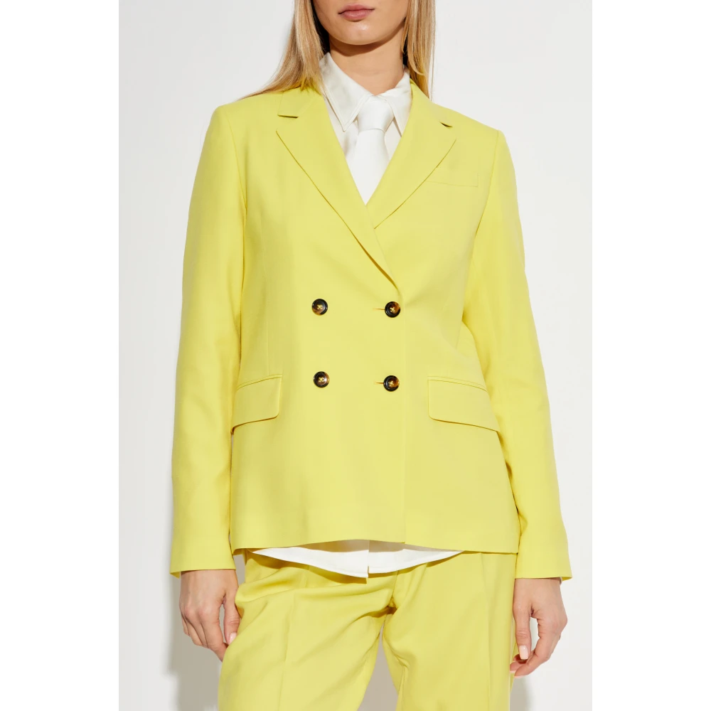 PS By Paul Smith Double-breasted blazer Yellow Dames