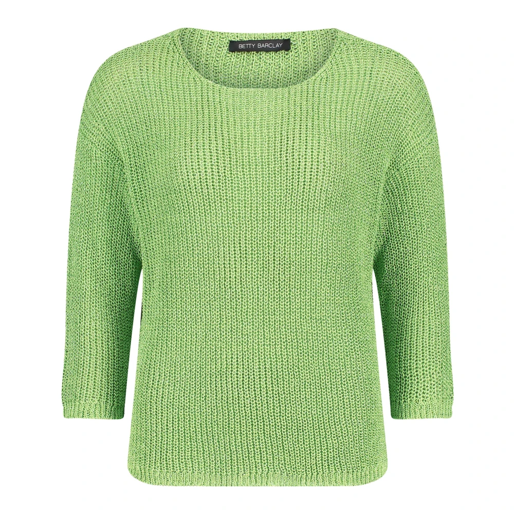 Betty Barclay Casual Ribgebreide Trui Green Dames