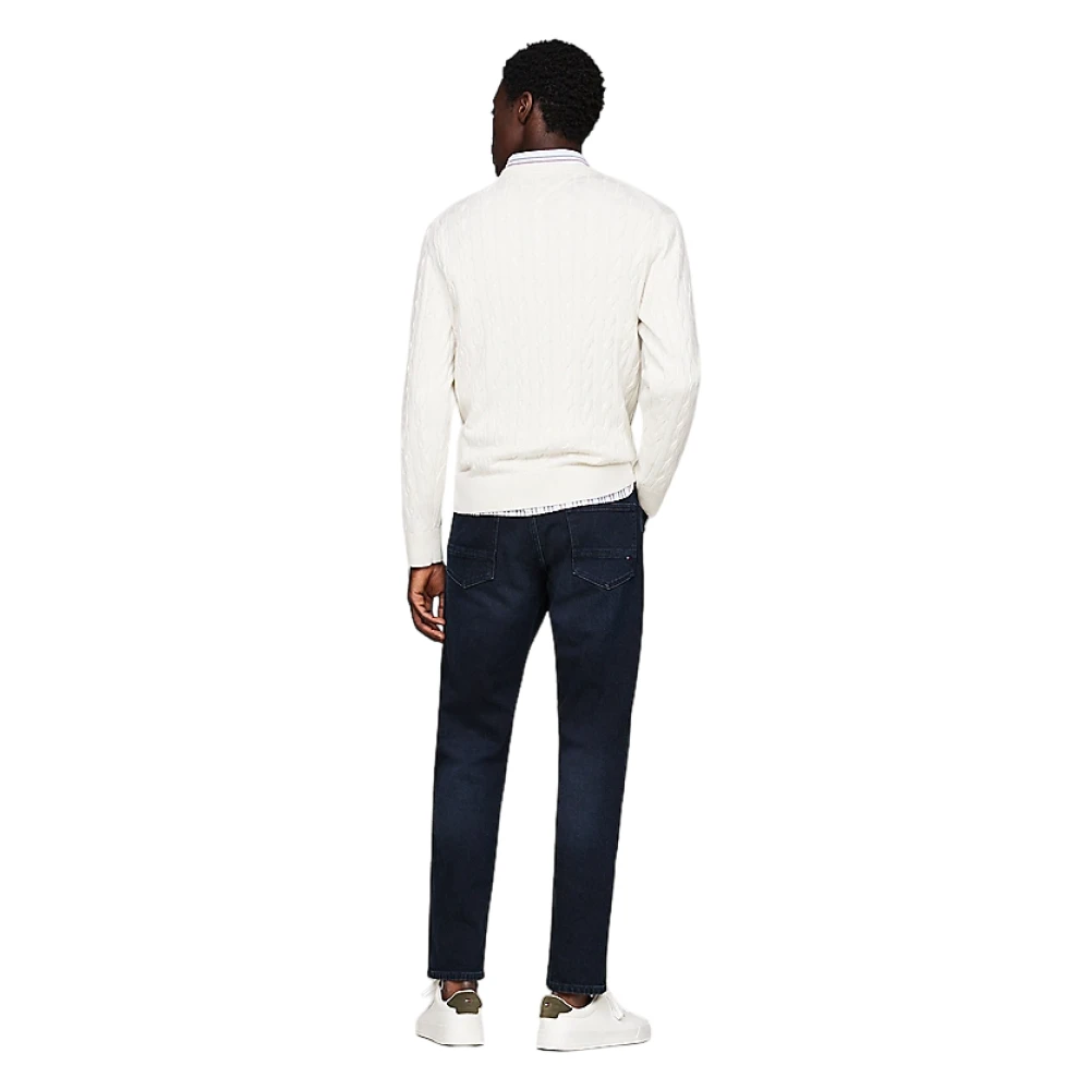 Tommy Hilfiger Retro-geïnspireerde Chain Knit Sweatshirt Room White Heren