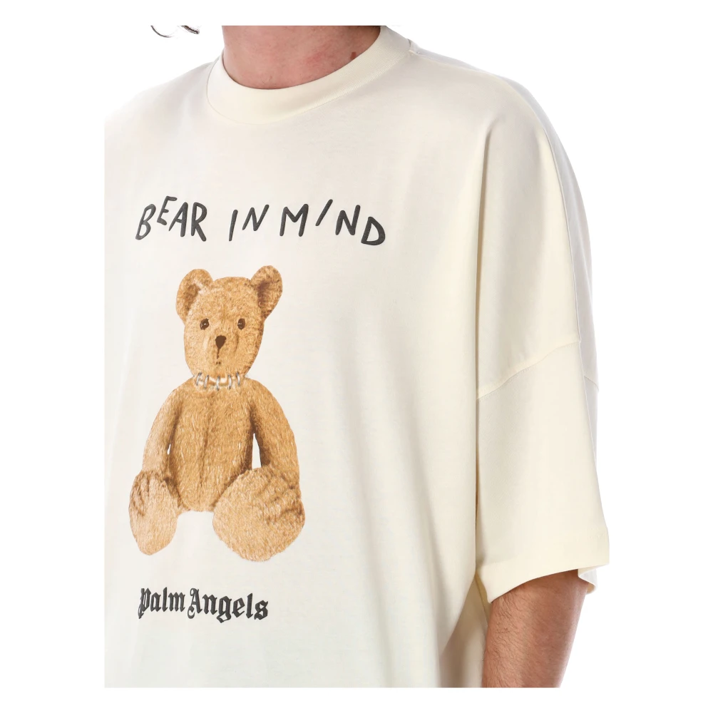 Palm Angels Bear in Mind T-Shirt Off White Brown Beige Heren