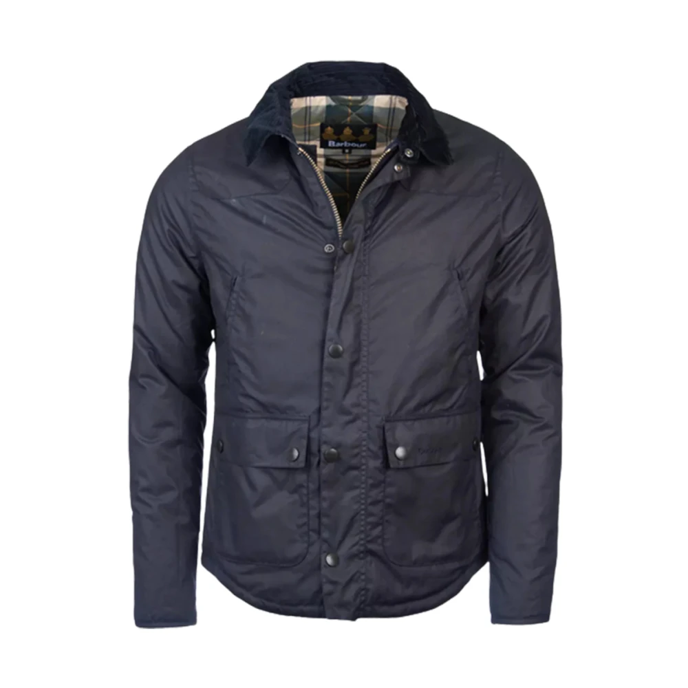Barbour Navy Gewaxte Katoenen Jas Blue Heren