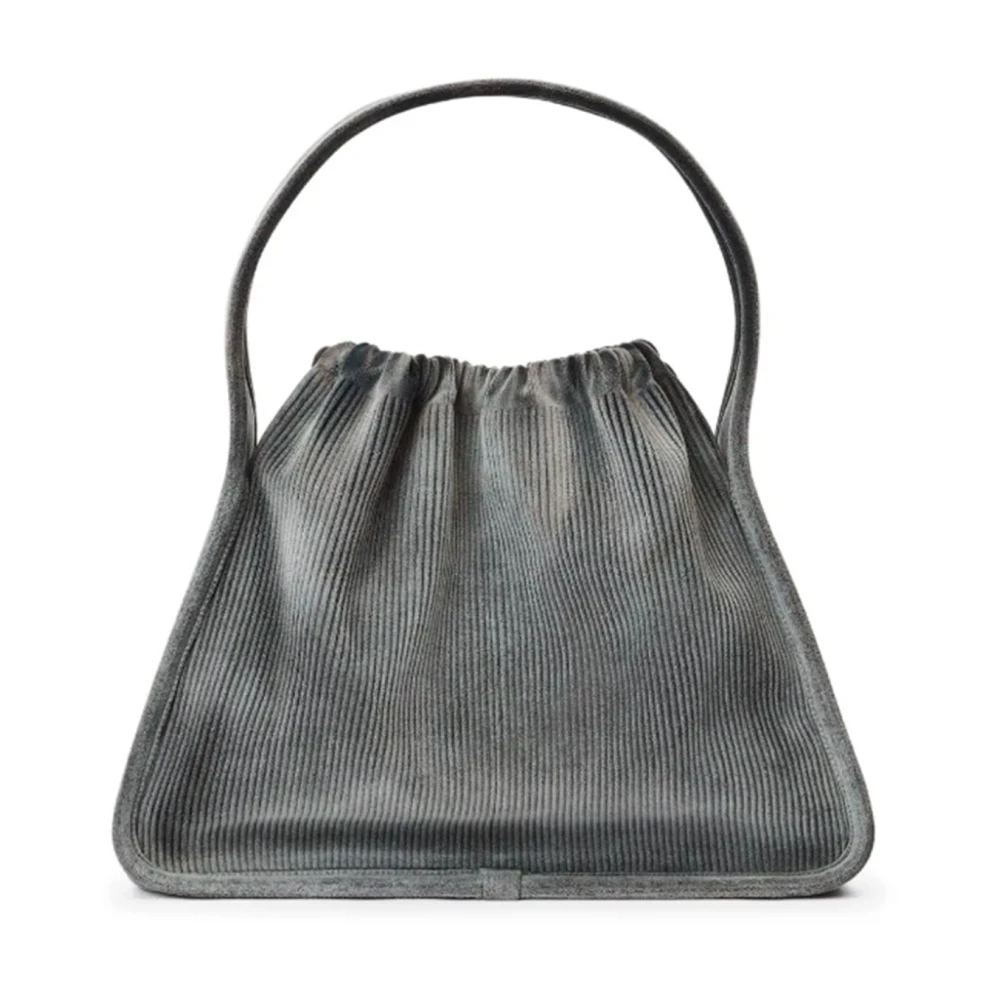 alexander wang Grijze Katoenmix Geribbelde Gebreide Tas Gray Dames