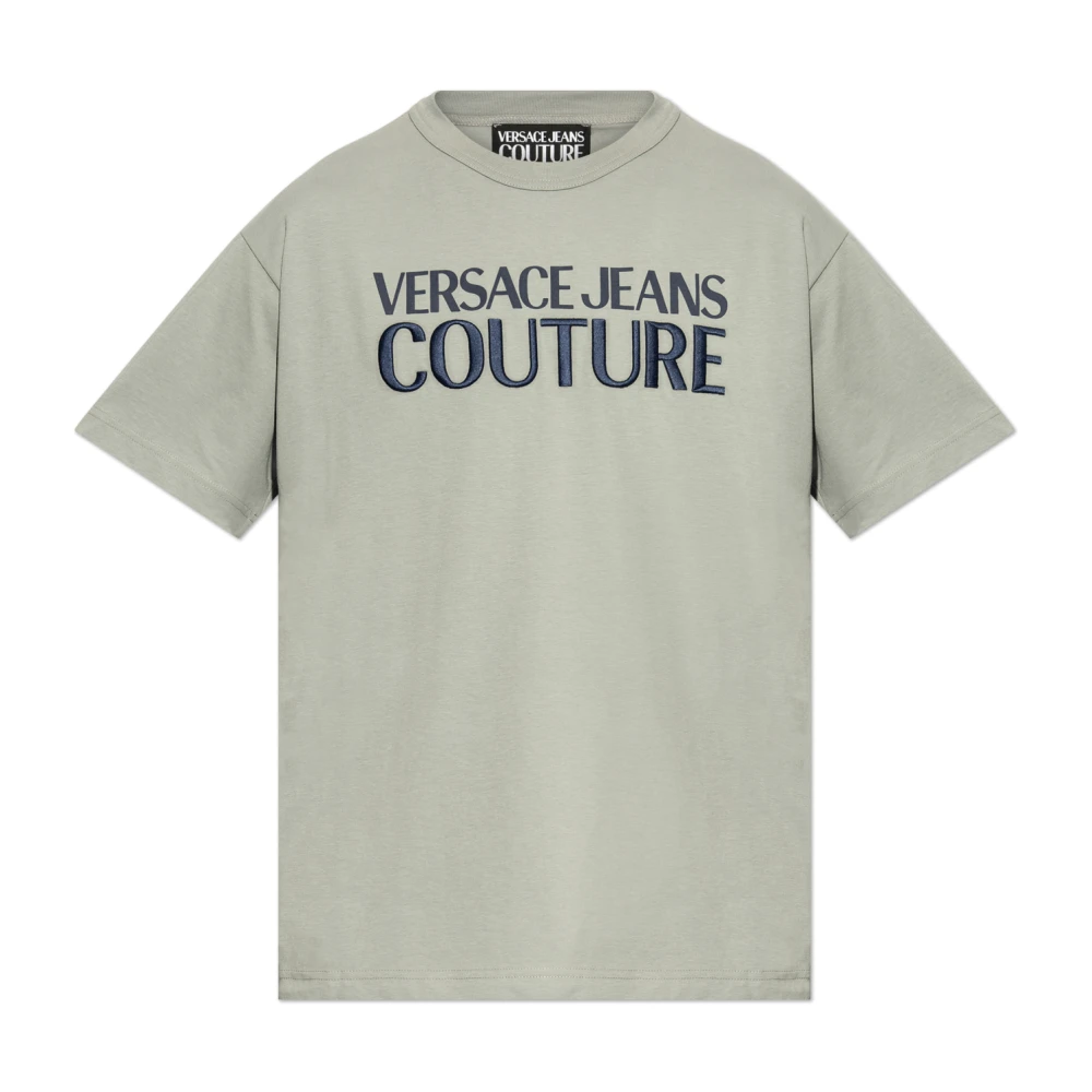 Versace Jeans Couture T-shirt met logo Gray Heren