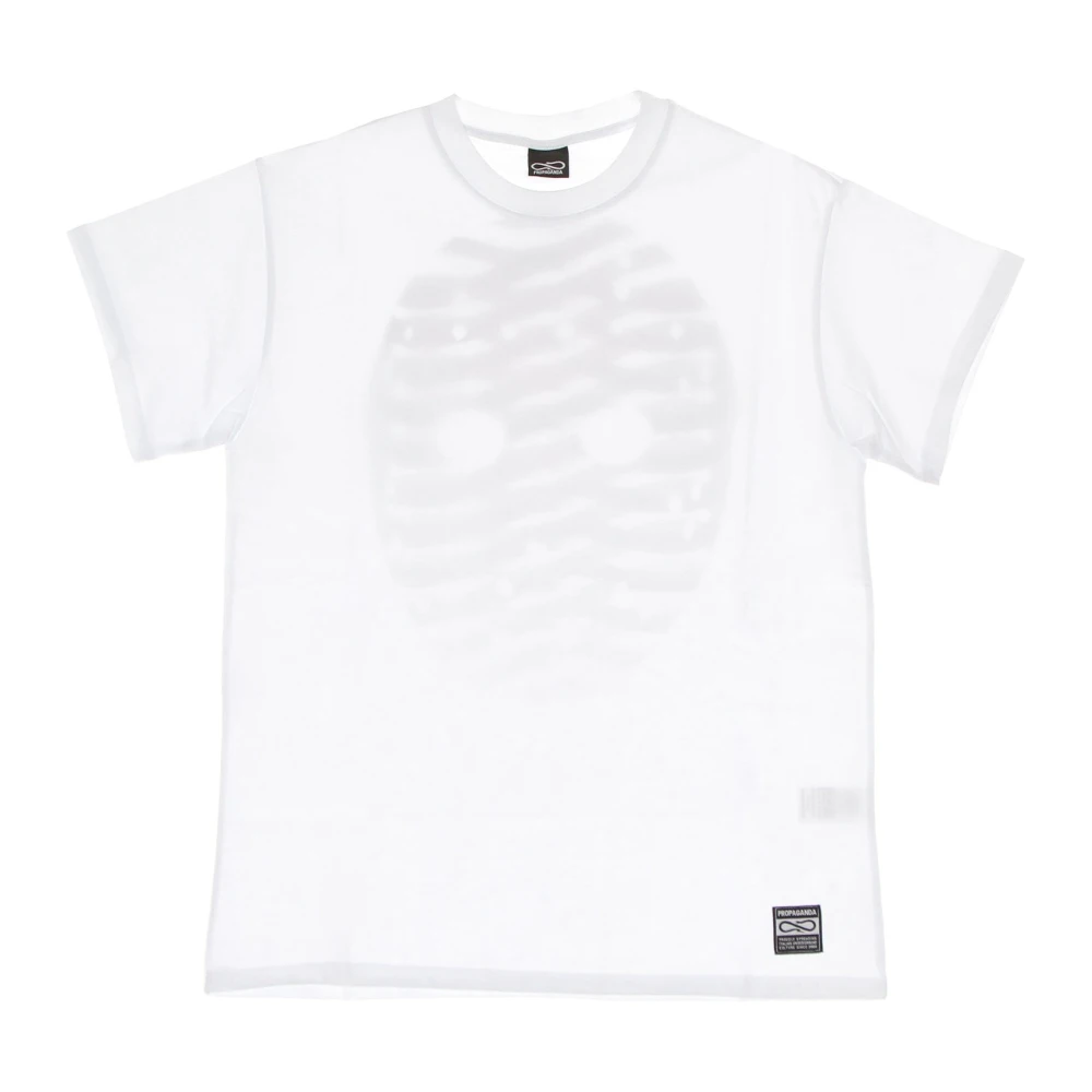 Propaganda Iconisch wit T-shirt met ribbenprint White Heren