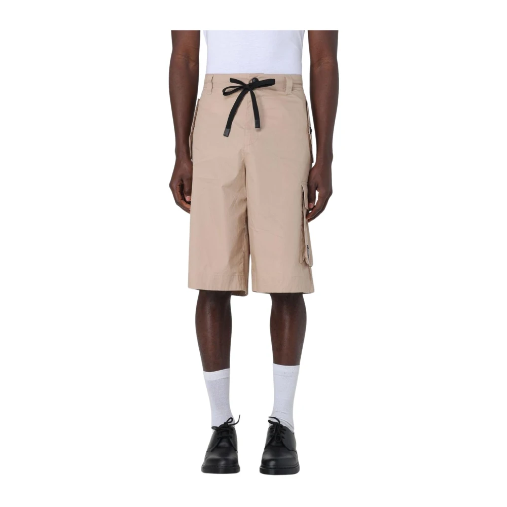 Versace Jeans Couture Men's Brown Stylish Denim Shorts With Couture Detailing