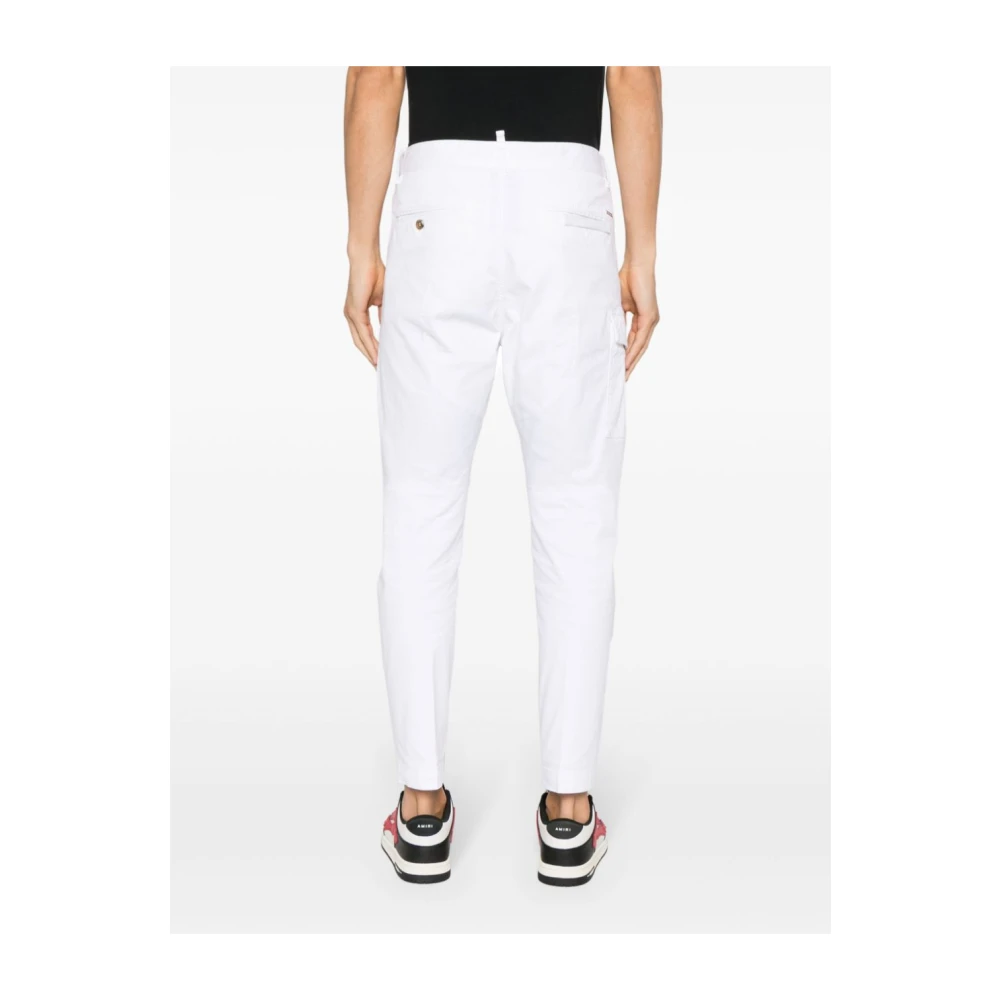 Dsquared2 Slim Fit Katoenen Stretch Broek White Heren