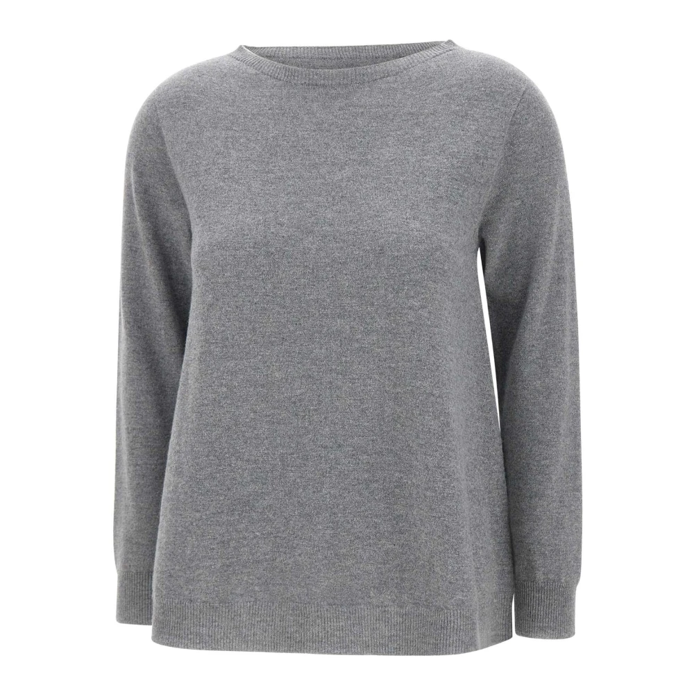 Kangra Kasjmier Wol Trui Grijs Boothals Gray Dames