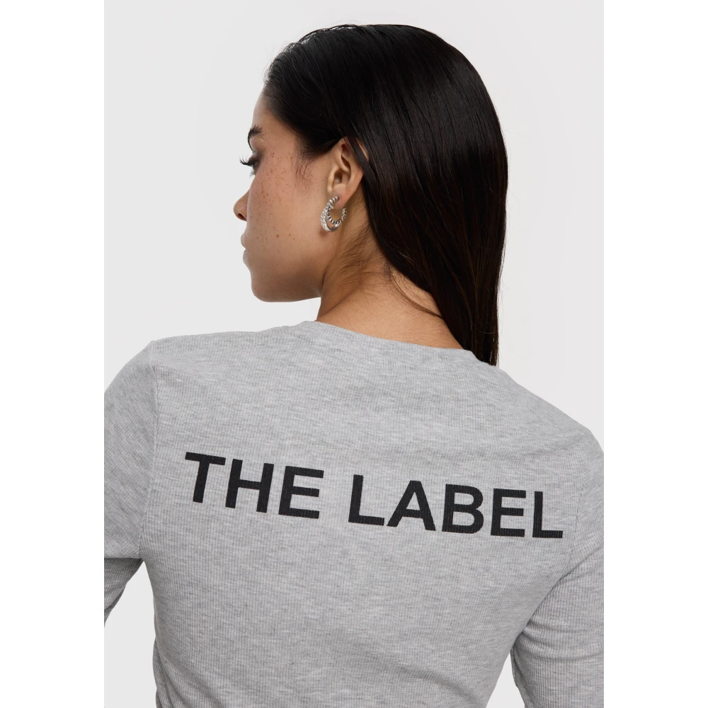 Alix The Label Gebreide ribtop voor dames Gray Dames