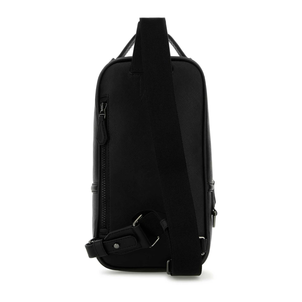 Bally Stijlvolle Zwarte Leren Rugzak Black Heren