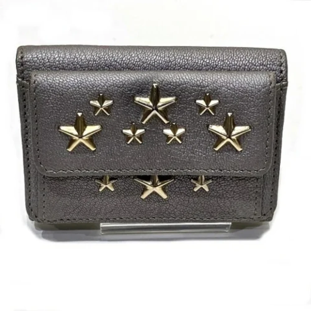 Jimmy Choo Pre-owned Leather wallets Gray Dames