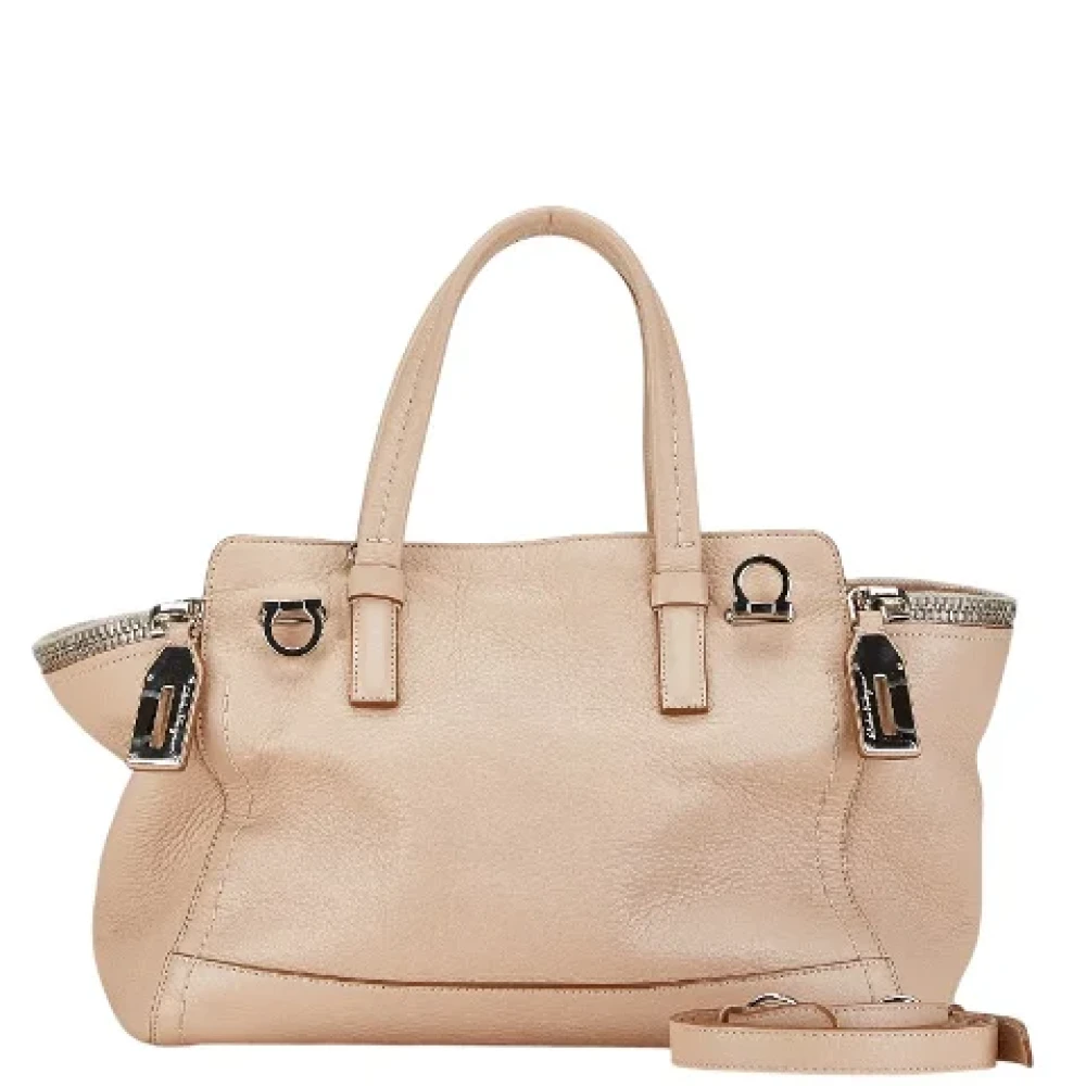 Salvatore Ferragamo Pre-owned Leather handbags Pink Dames