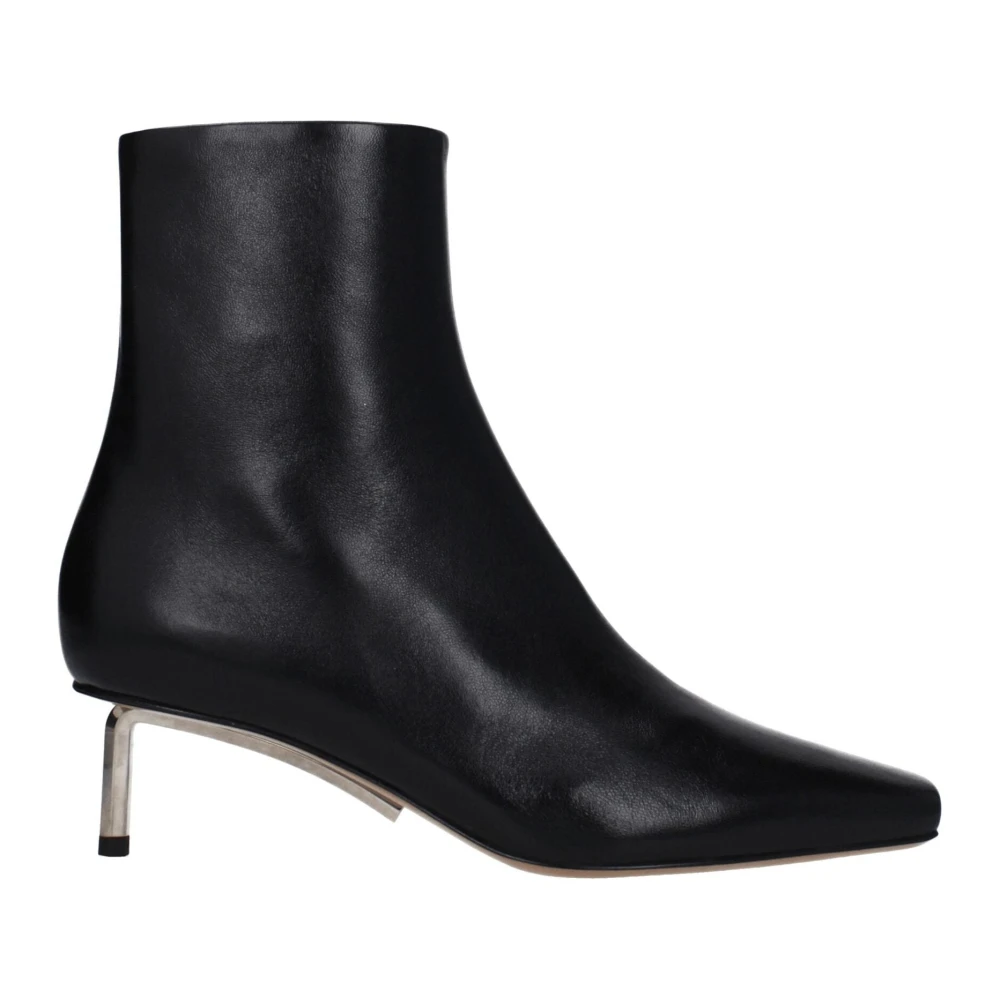 Off-White Black Leather Ankle Boots - EU38/US8 - Image 3