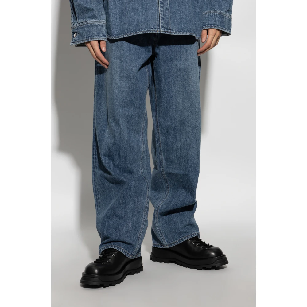 Jil Sander Jeans met logo Blue Heren