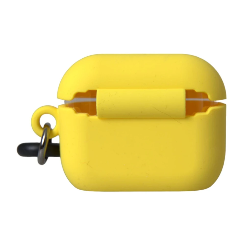 Dolce & Gabbana Geëtste Airpods Hoes Geel Rubber Yellow Dames