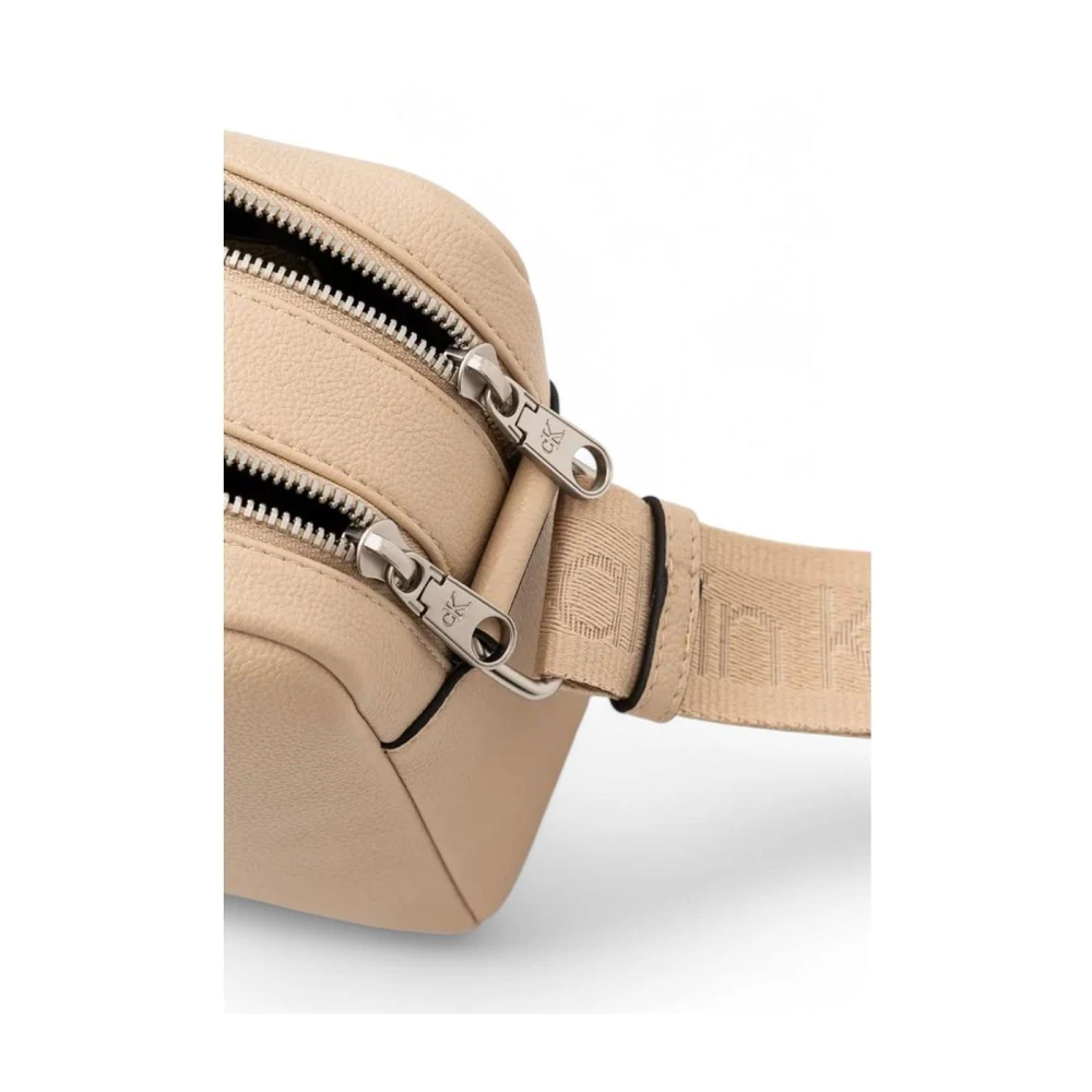 Calvin Klein Jeans Elegante Handtas met Polyurethaan Design Beige Dames