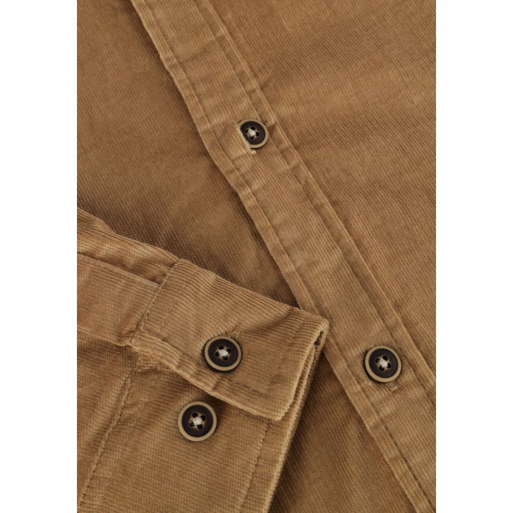 Anerkjendt Beige Corduroy Casual Overhemd Beige Heren